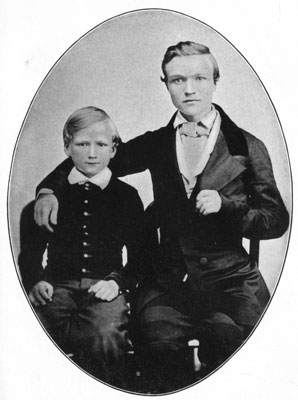 Andrew Carnegie at 16 with his brother Thomas